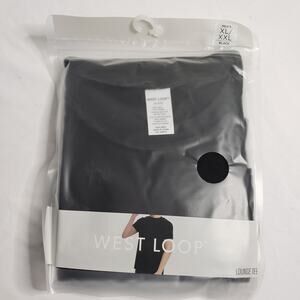 West Loop Men's Size XL/XXL Lounge Tee Shirt Solid Black Casual Basic‎ New